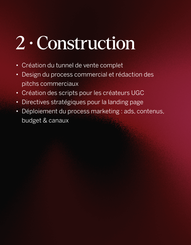 Construction du système de vente et des campagnes Mobile