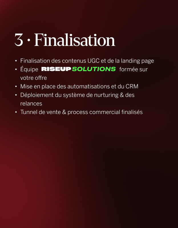 Finalisation et mise en production du système Mobile